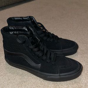 All black high top vans